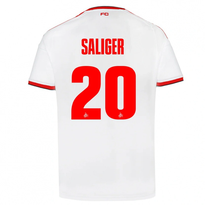 Danxen Enfant Maillot Jonas Saliger #20 Blanc Rouge Noir Tenues Domicile 2026/27 T-Shirt