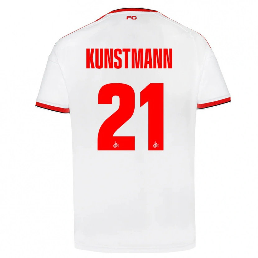 Danxen Enfant Maillot Jonas Kunstmann #21 Blanc Rouge Noir Tenues Domicile 2026/27 T-Shirt