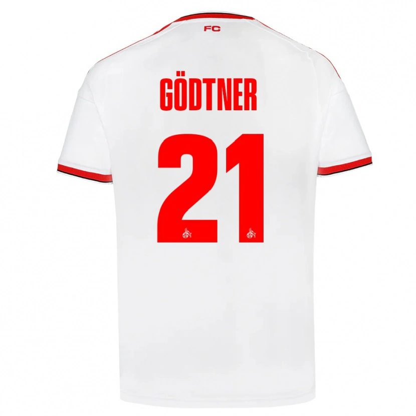Danxen Enfant Maillot Matteo Gödtner #21 Blanc Rouge Noir Tenues Domicile 2026/27 T-Shirt
