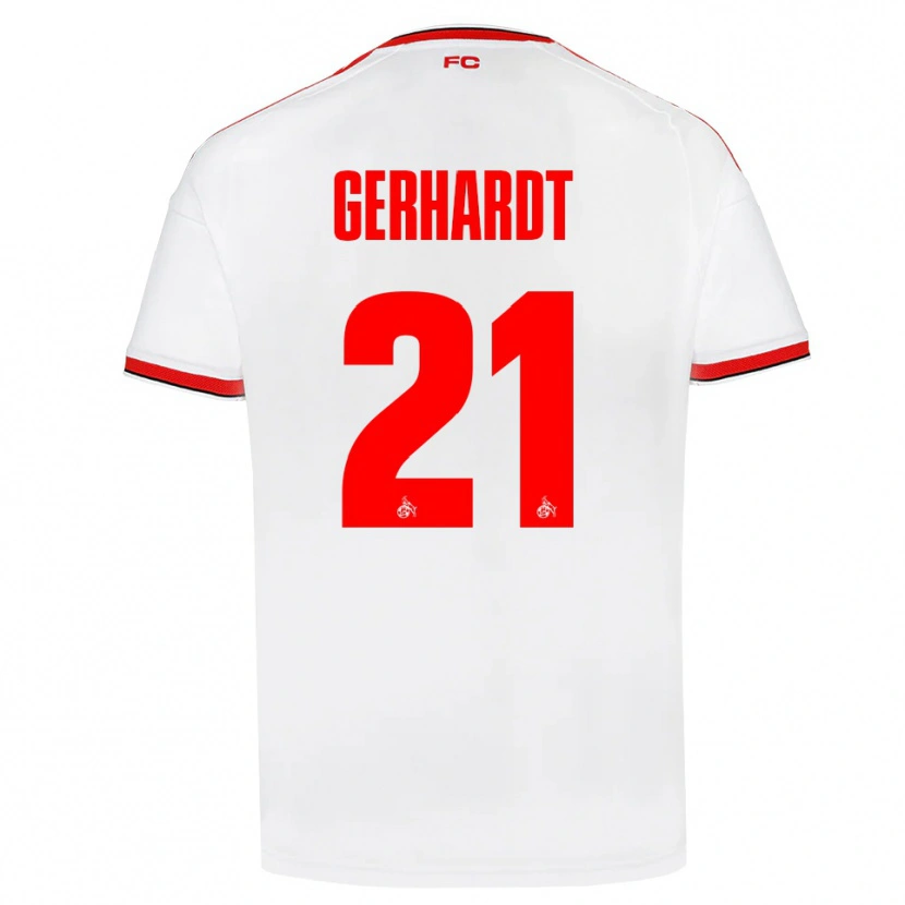 Danxen Enfant Maillot Anna Gerhardt #21 Blanc Rouge Noir Tenues Domicile 2026/27 T-Shirt
