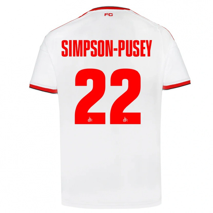 Danxen Enfant Maillot Jahmai Simpson-Pusey #22 Blanc Rouge Noir Tenues Domicile 2026/27 T-Shirt