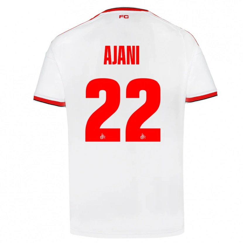 Danxen Enfant Maillot Marvin Ajani #22 Blanc Rouge Noir Tenues Domicile 2026/27 T-Shirt