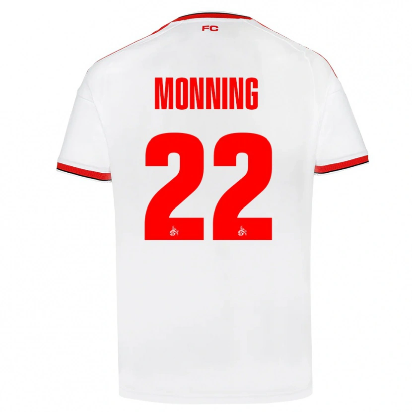 Danxen Enfant Maillot Marlon Monning #22 Blanc Rouge Noir Tenues Domicile 2026/27 T-Shirt