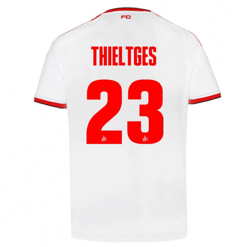 Danxen Enfant Maillot Phil Thieltges #23 Blanc Rouge Noir Tenues Domicile 2026/27 T-Shirt