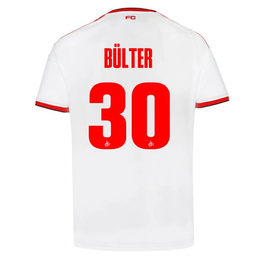 Danxen Enfant Maillot Marius Bülter #30 Blanc Rouge Noir Tenues Domicile 2026/27 T-Shirt