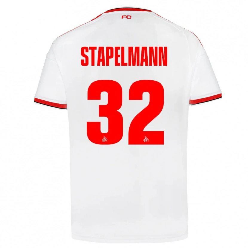 Danxen Enfant Maillot Luis Stapelmann #32 Blanc Rouge Noir Tenues Domicile 2026/27 T-Shirt