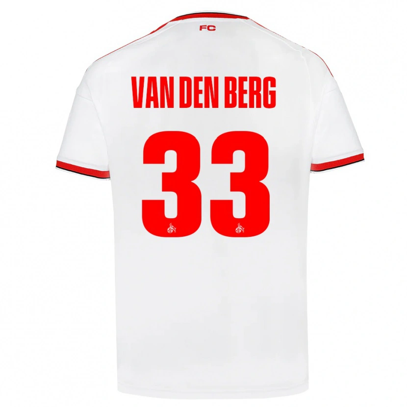Danxen Enfant Maillot Rav Van Den Berg #33 Blanc Rouge Noir Tenues Domicile 2026/27 T-Shirt