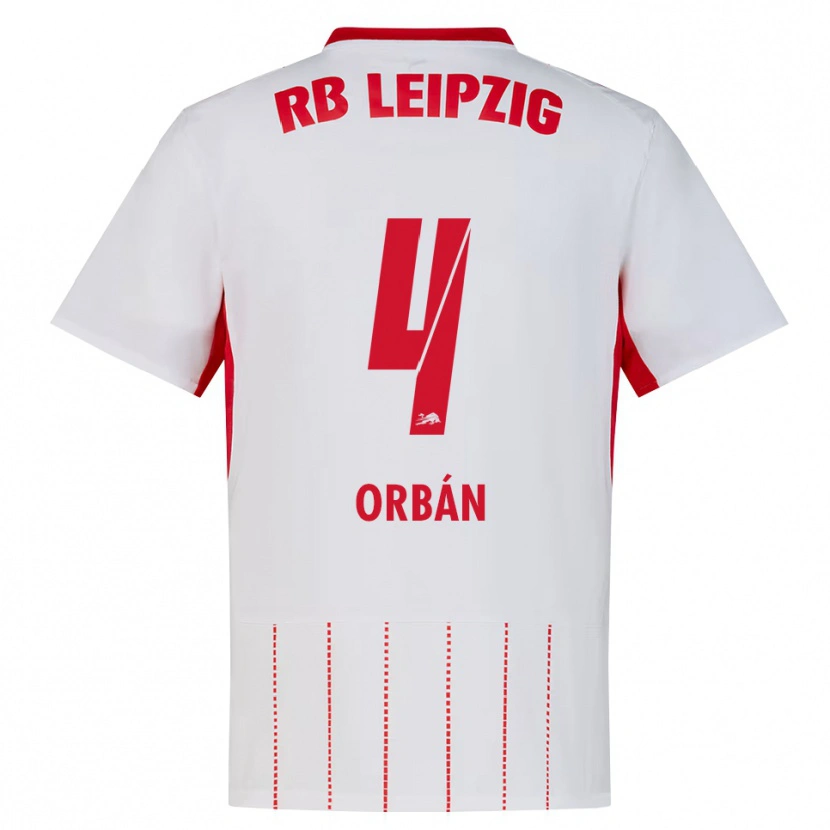 Danxen Enfant Maillot Willi Orbán #4 Rouge Blanc Jaune Tenues Domicile 2026/27 T-Shirt