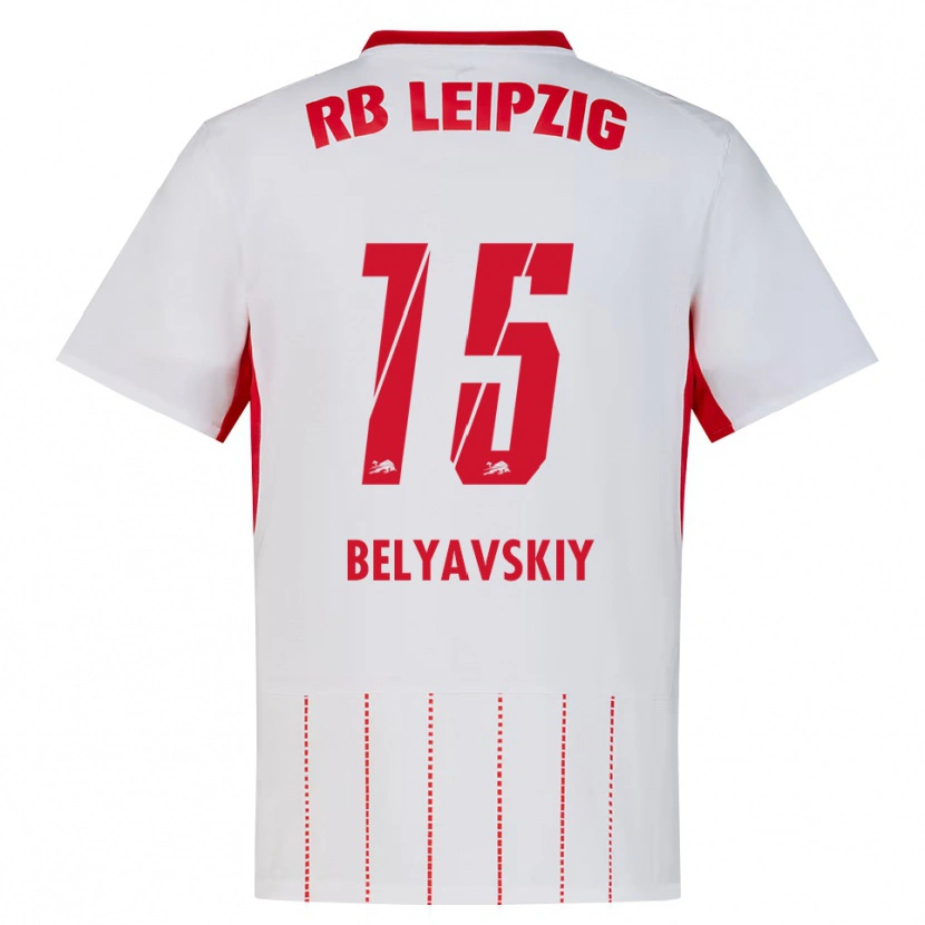 Danxen Enfant Maillot David Belyavskiy #15 Rouge Blanc Jaune Tenues Domicile 2026/27 T-Shirt