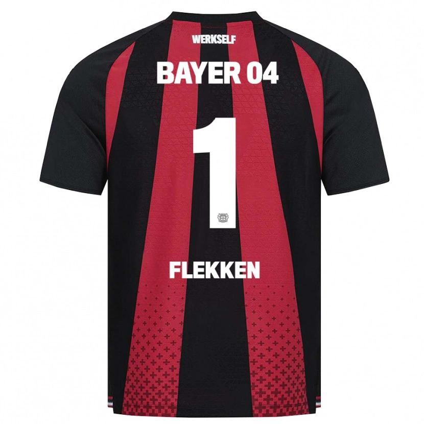 Danxen Enfant Maillot Mark Flekken #1 Noir Blanc Rouge Tenues Domicile 2026/27 T-Shirt