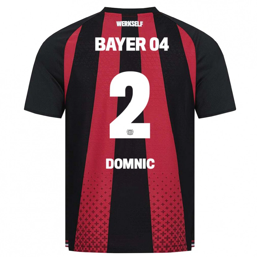 Danxen Enfant Maillot Nebe-Sirak Domnic #2 Noir Blanc Rouge Tenues Domicile 2026/27 T-Shirt