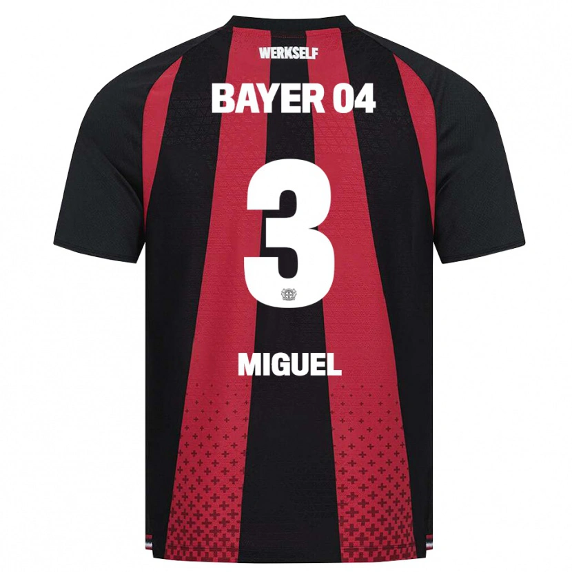 Danxen Enfant Maillot Miguel Gutiérrez #3 Noir Blanc Rouge Tenues Domicile 2026/27 T-Shirt