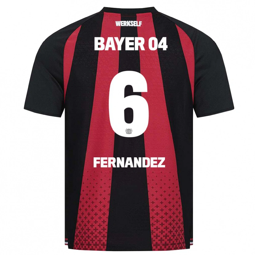 Danxen Enfant Maillot Equi Fernández #6 Noir Blanc Rouge Tenues Domicile 2026/27 T-Shirt