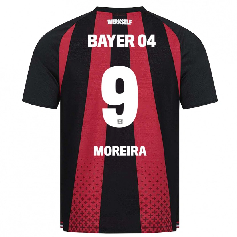 Danxen Enfant Maillot Afonso Moreira #9 Noir Blanc Rouge Tenues Domicile 2026/27 T-Shirt