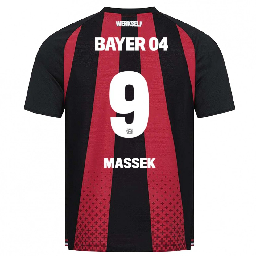Danxen Enfant Maillot Ivan Massek #9 Noir Blanc Rouge Tenues Domicile 2026/27 T-Shirt