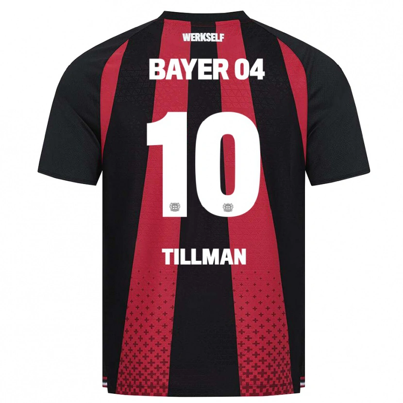 Danxen Enfant Maillot Malik Tillman #10 Noir Blanc Rouge Tenues Domicile 2026/27 T-Shirt