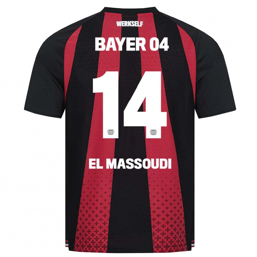 Danxen Enfant Maillot Nassim El Massoudi #14 Noir Blanc Rouge Tenues Domicile 2026/27 T-Shirt