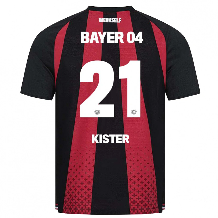 Danxen Enfant Maillot Akim Kister #21 Noir Blanc Rouge Tenues Domicile 2026/27 T-Shirt