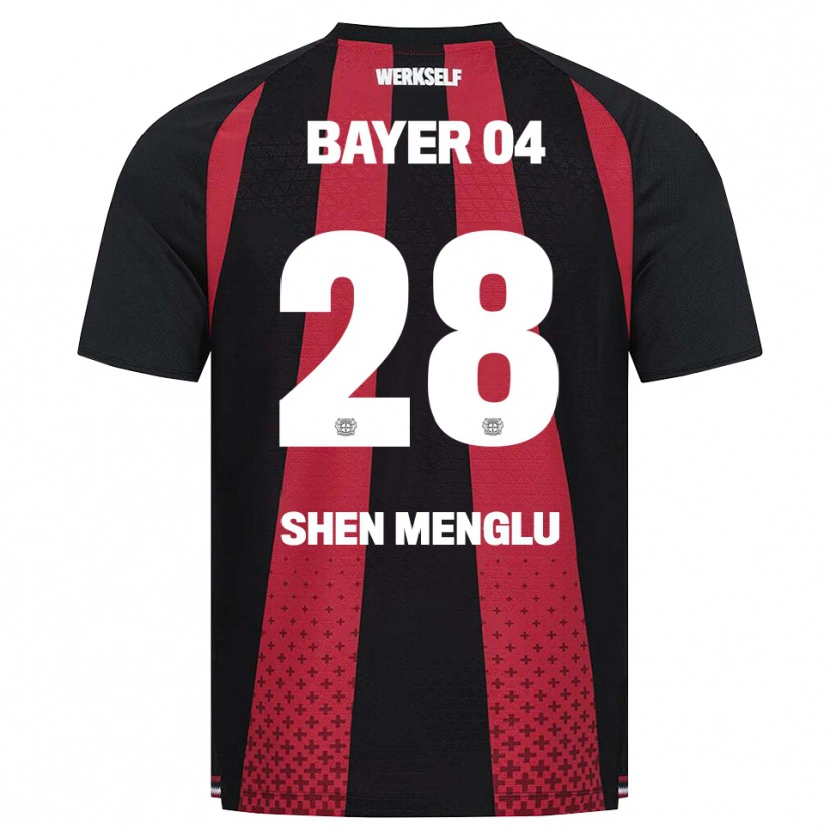 Danxen Enfant Maillot Shen Menglu #28 Noir Blanc Rouge Tenues Domicile 2026/27 T-Shirt