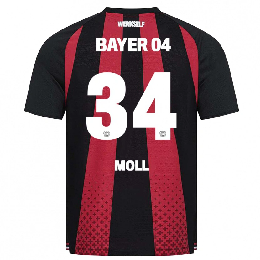 Danxen Enfant Maillot Anne Moll #34 Noir Blanc Rouge Tenues Domicile 2026/27 T-Shirt