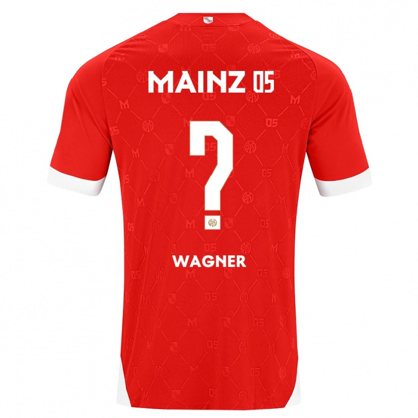 Danxen Enfant Maillot Bennet Wagner #0 Rouge Blanc Tenues Domicile 2026/27 T-Shirt