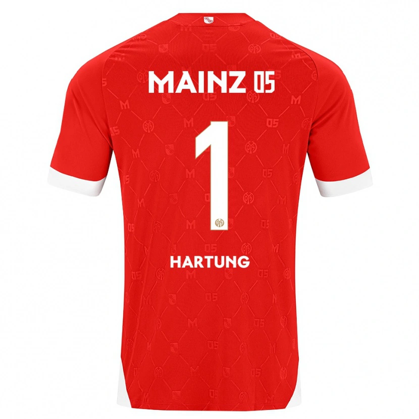 Danxen Enfant Maillot Nick Hartung #1 Rouge Blanc Tenues Domicile 2026/27 T-Shirt