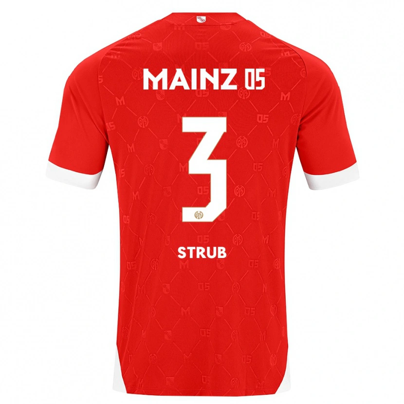 Danxen Enfant Maillot Jona Strub #3 Rouge Blanc Tenues Domicile 2026/27 T-Shirt