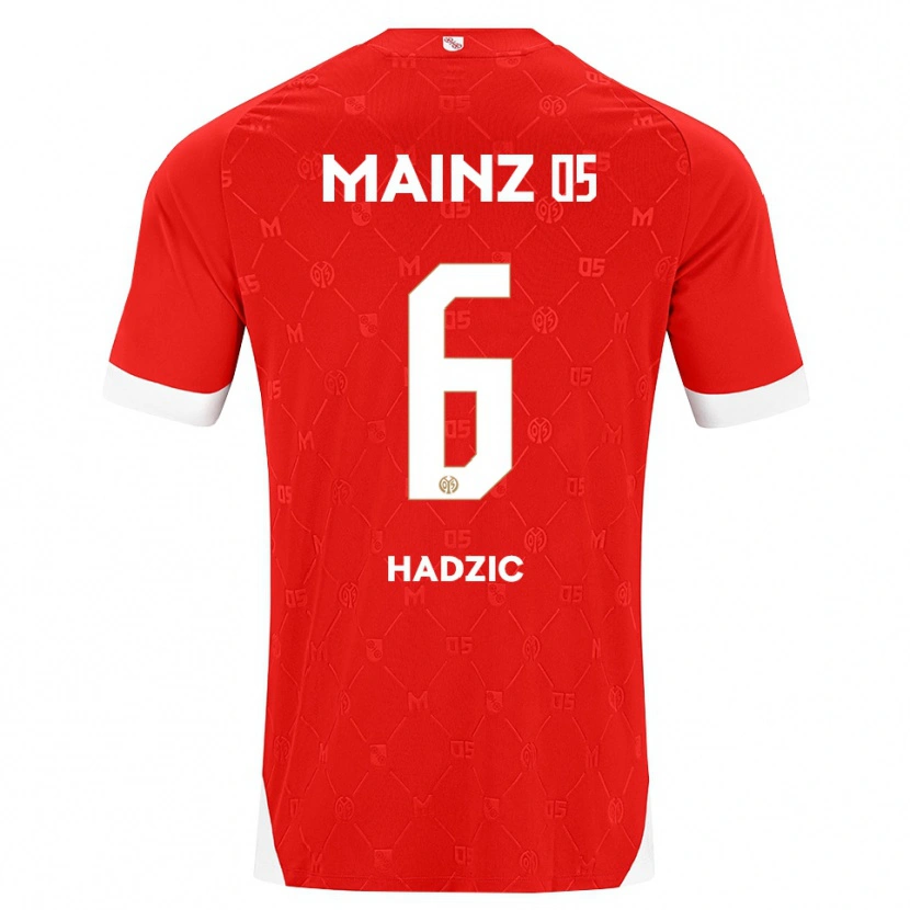 Danxen Enfant Maillot Zinedine Hadzic #6 Rouge Blanc Tenues Domicile 2026/27 T-Shirt