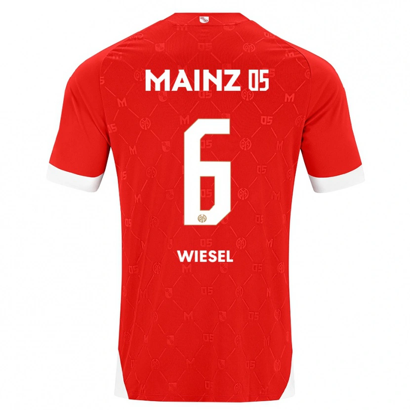 Danxen Enfant Maillot Maggie Wiesel #6 Rouge Blanc Tenues Domicile 2026/27 T-Shirt