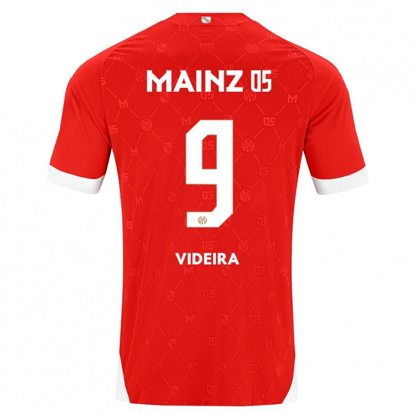 Danxen Enfant Maillot Jayson Videira #9 Rouge Blanc Tenues Domicile 2026/27 T-Shirt