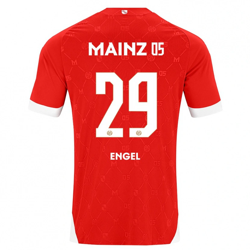 Danxen Enfant Maillot Fritz Engel #29 Rouge Blanc Tenues Domicile 2026/27 T-Shirt