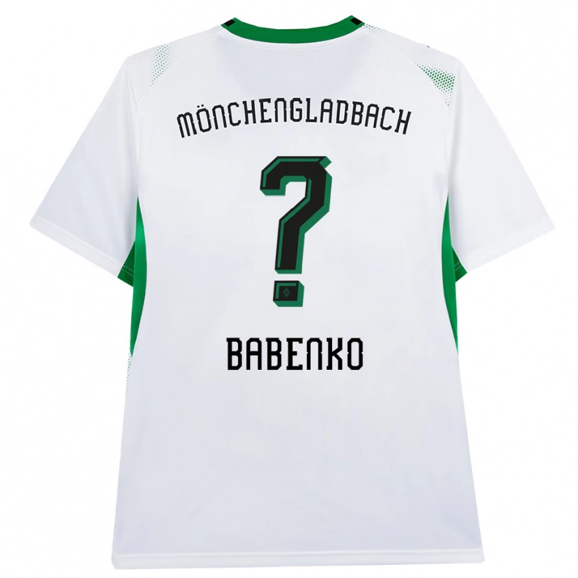 Danxen Enfant Maillot Artur Babenko #0 Blanc Noir Vert Tenues Domicile 2026/27 T-Shirt