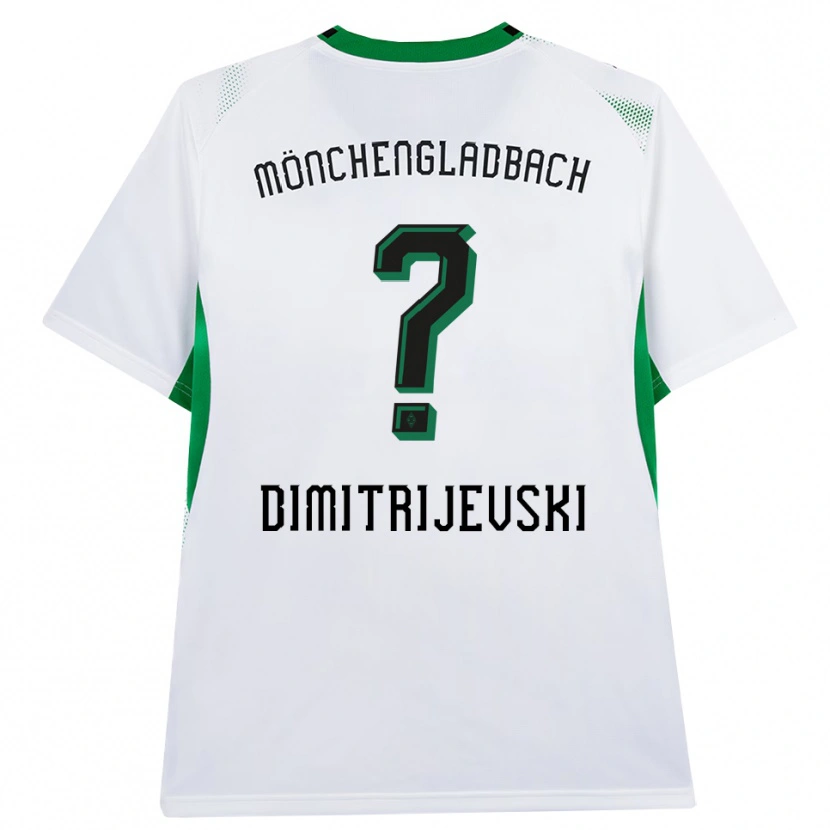 Danxen Enfant Maillot Maximilian Dimitrijevski #0 Blanc Noir Vert Tenues Domicile 2026/27 T-Shirt