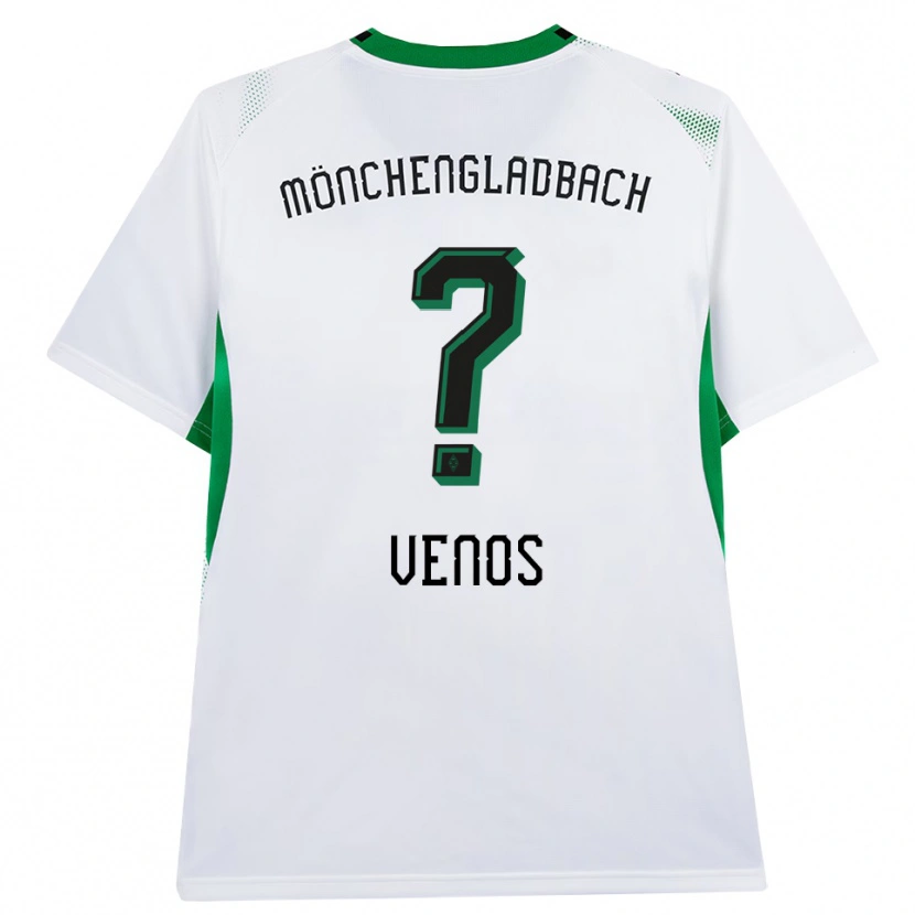 Danxen Enfant Maillot Christos Venos #0 Blanc Noir Vert Tenues Domicile 2026/27 T-Shirt