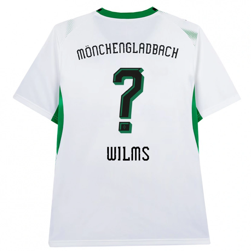 Danxen Enfant Maillot Felix Wilms #0 Blanc Noir Vert Tenues Domicile 2026/27 T-Shirt