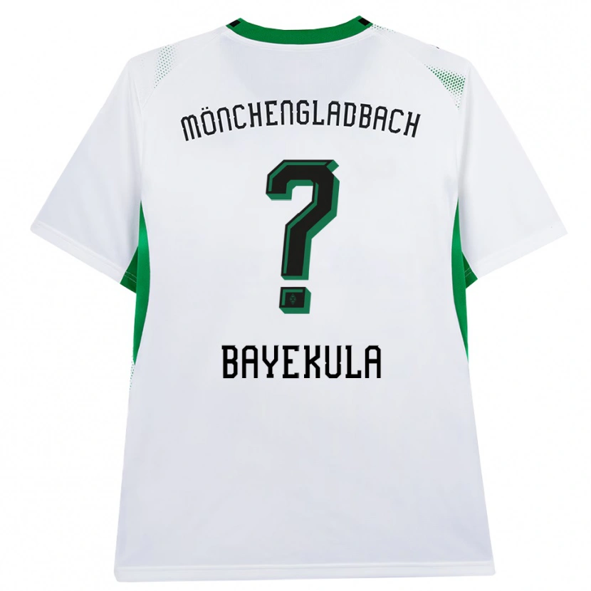 Danxen Enfant Maillot Emilyo Bayekula #0 Blanc Noir Vert Tenues Domicile 2026/27 T-Shirt