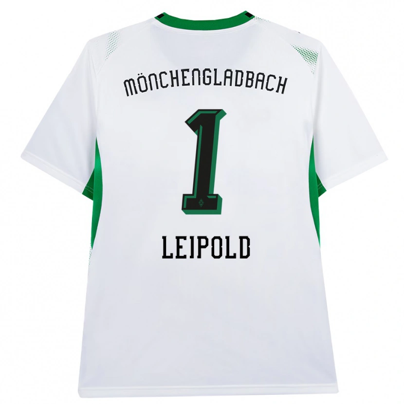 Danxen Enfant Maillot Lasse Leipold #1 Blanc Noir Vert Tenues Domicile 2026/27 T-Shirt