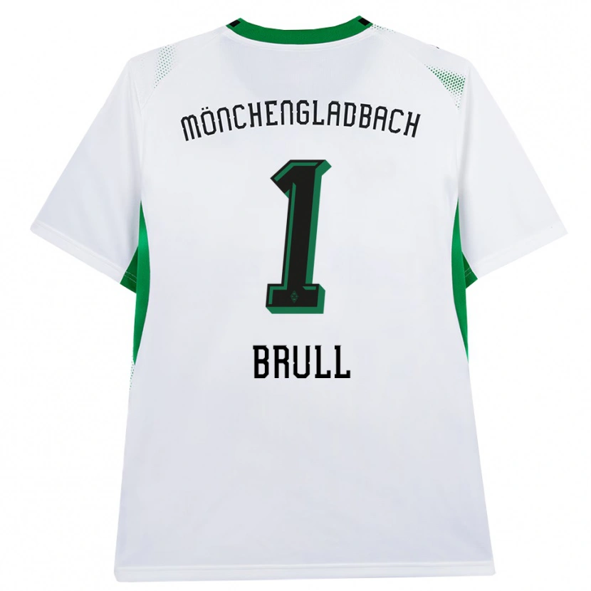 Danxen Enfant Maillot Maximilian Brüll #1 Blanc Noir Vert Tenues Domicile 2026/27 T-Shirt