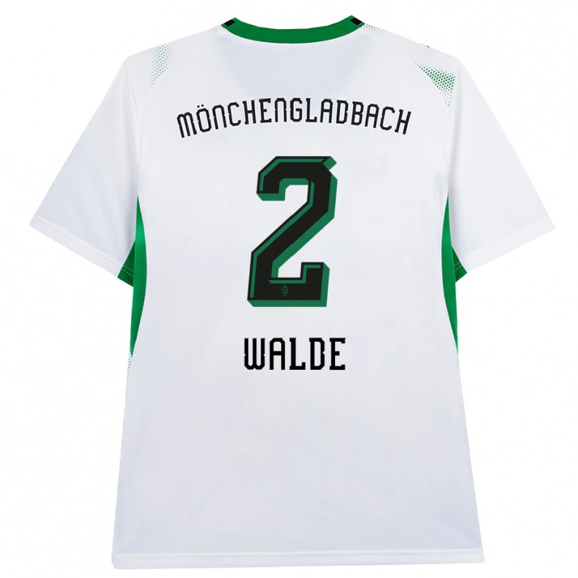 Danxen Enfant Maillot Simon Walde #2 Blanc Noir Vert Tenues Domicile 2026/27 T-Shirt