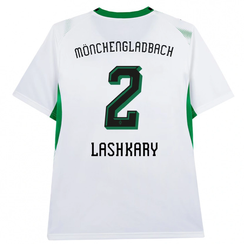Danxen Enfant Maillot Roman Lashkary #2 Blanc Noir Vert Tenues Domicile 2026/27 T-Shirt