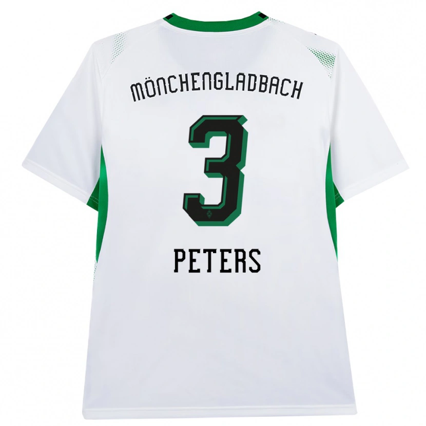 Danxen Enfant Maillot Nils Peters #3 Blanc Noir Vert Tenues Domicile 2026/27 T-Shirt