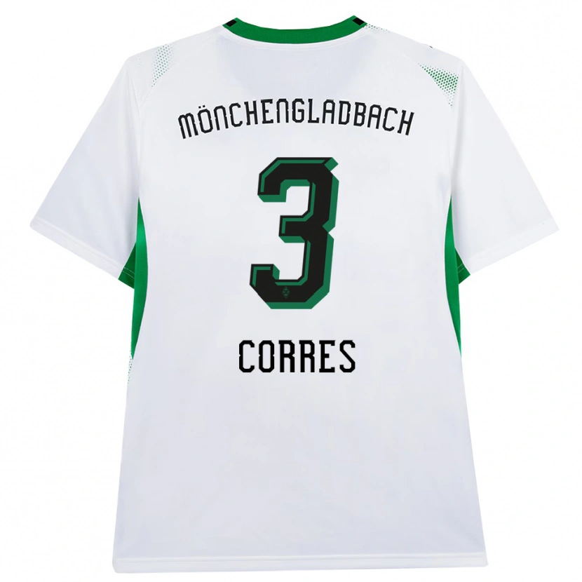 Danxen Enfant Maillot Carolin Corres #3 Blanc Noir Vert Tenues Domicile 2026/27 T-Shirt