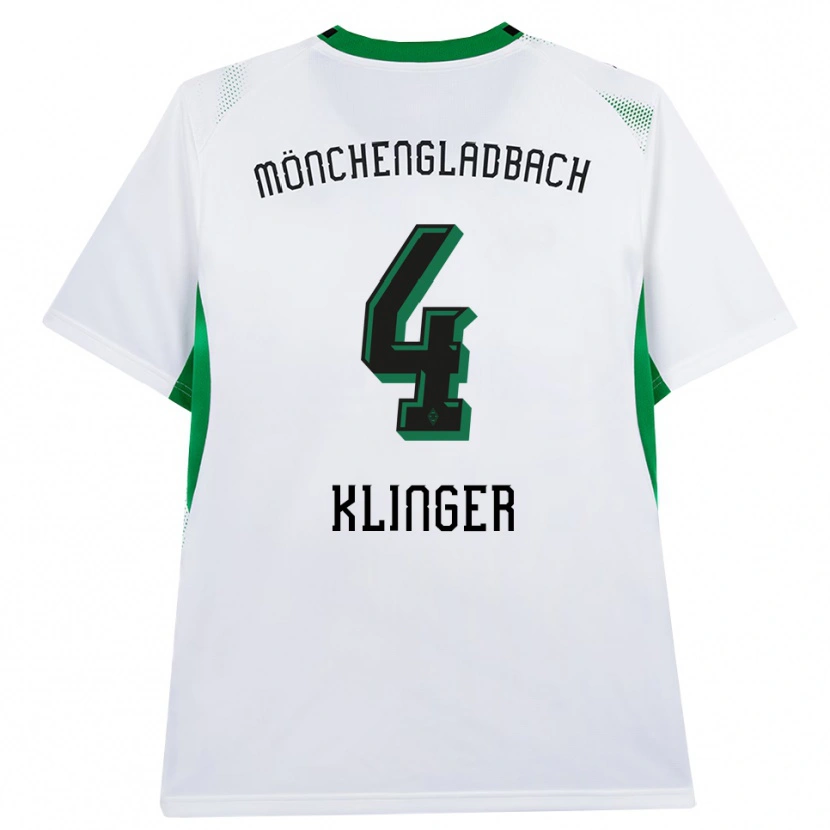 Danxen Enfant Maillot Nina Klinger #4 Blanc Noir Vert Tenues Domicile 2026/27 T-Shirt