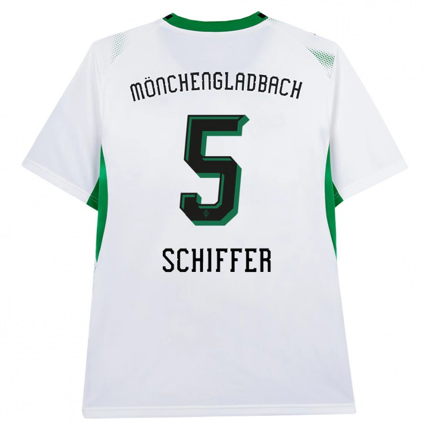 Danxen Enfant Maillot Ben Schiffer #5 Blanc Noir Vert Tenues Domicile 2026/27 T-Shirt