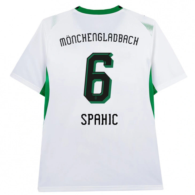 Danxen Enfant Maillot Armin Spahic #6 Blanc Noir Vert Tenues Domicile 2026/27 T-Shirt