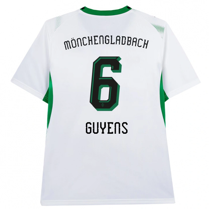 Danxen Enfant Maillot Emily Guyens #6 Blanc Noir Vert Tenues Domicile 2026/27 T-Shirt