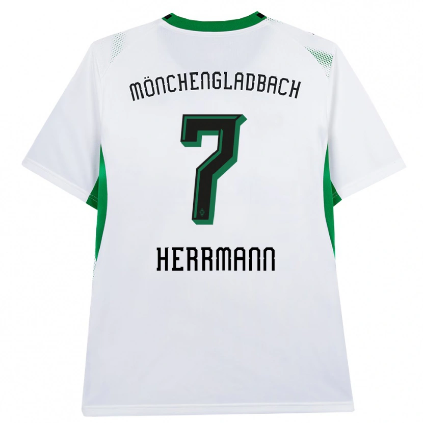 Danxen Enfant Maillot Patrick Herrmann #7 Blanc Noir Vert Tenues Domicile 2026/27 T-Shirt