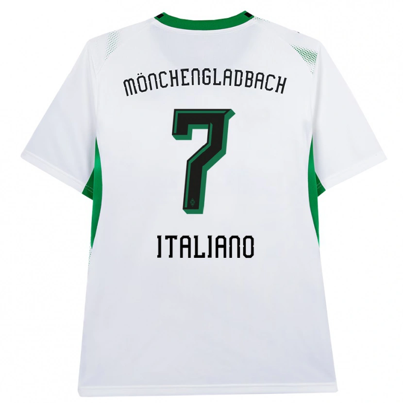 Danxen Enfant Maillot Jacob Italiano #7 Blanc Noir Vert Tenues Domicile 2026/27 T-Shirt