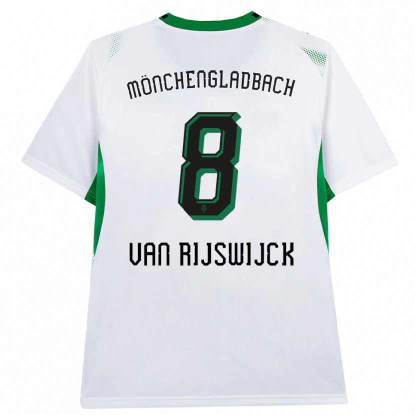 Danxen Enfant Maillot Britt Van Rijswijck #8 Blanc Noir Vert Tenues Domicile 2026/27 T-Shirt