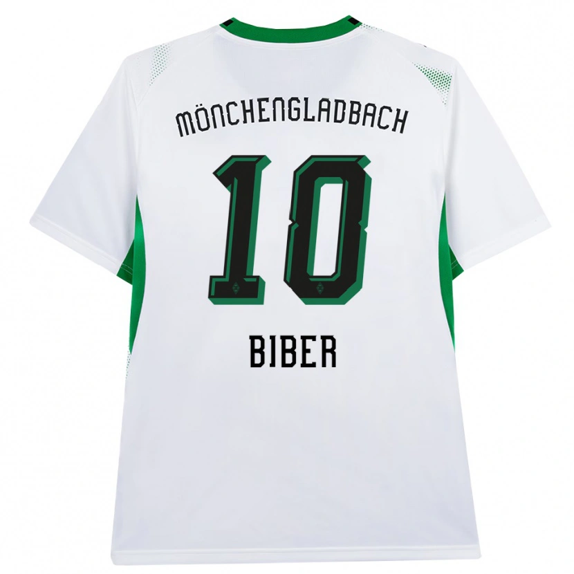 Danxen Enfant Maillot Edin Biber #10 Blanc Noir Vert Tenues Domicile 2026/27 T-Shirt